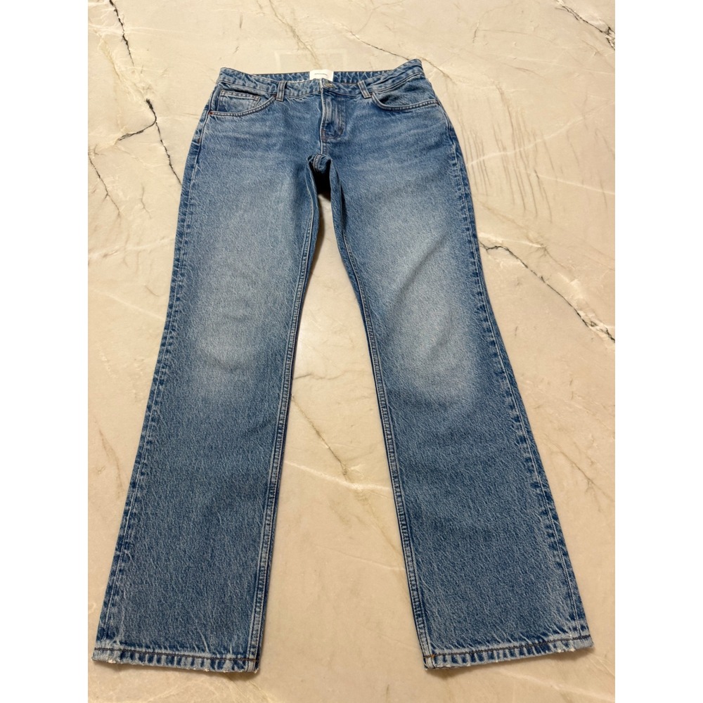 Reformation Jade Low Rise Straight Leg Jeans Blue Denim Size 29 RN143248